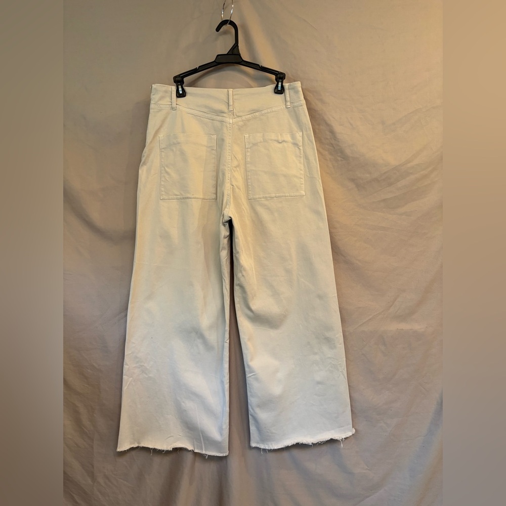 Zara Women's Wide Leg Cream Jeans